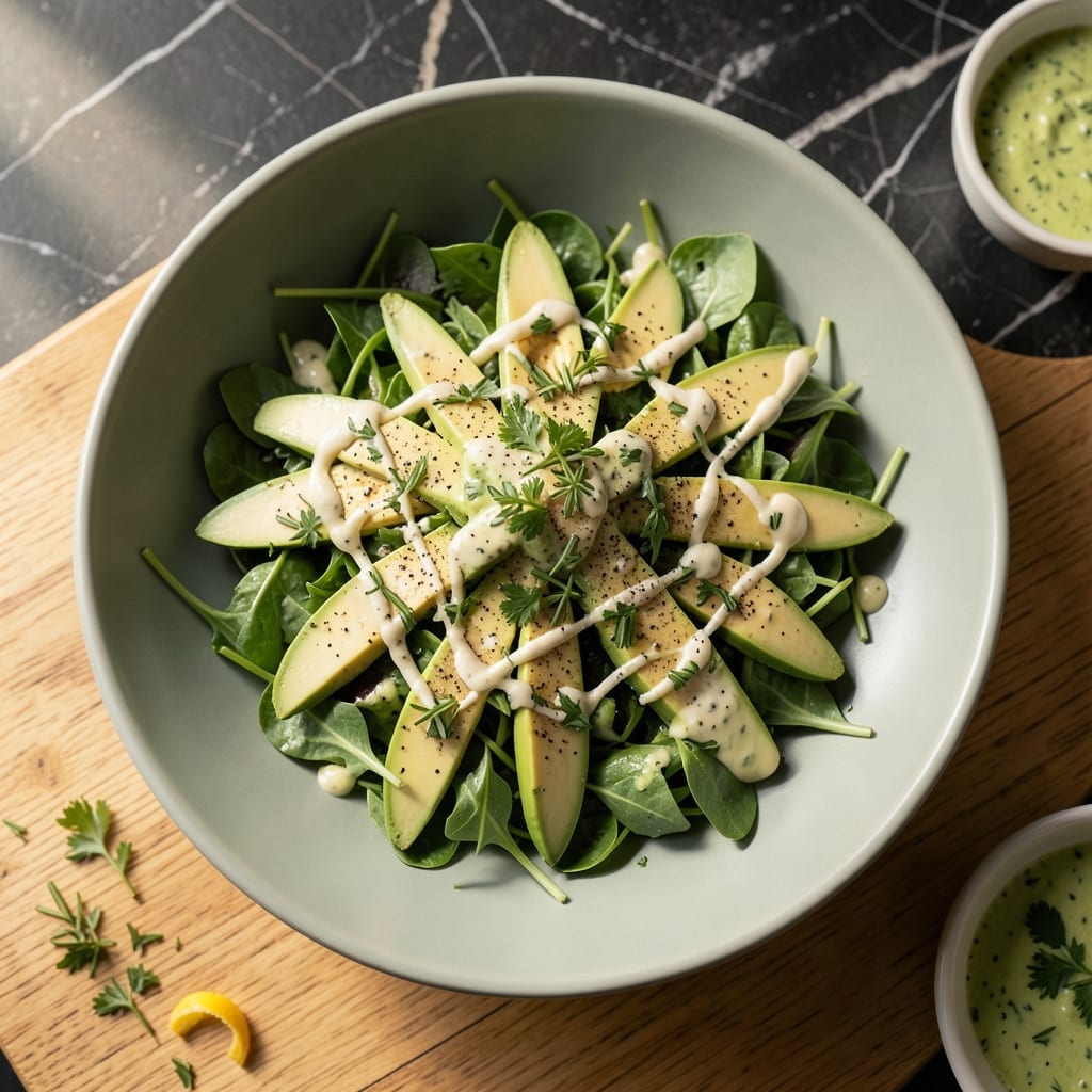 Green Goddess Salad Recipe With Avocado: Creamy Dressing With Buttery Avocado