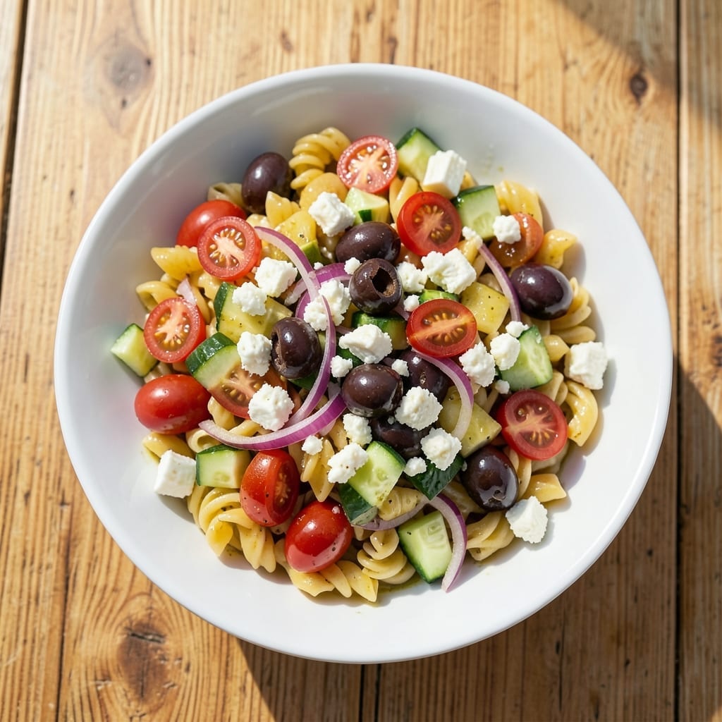 Copycat Recipe for Costco Mediterranean Pasta Salad: Bright Herbs and Feta in Every Bite