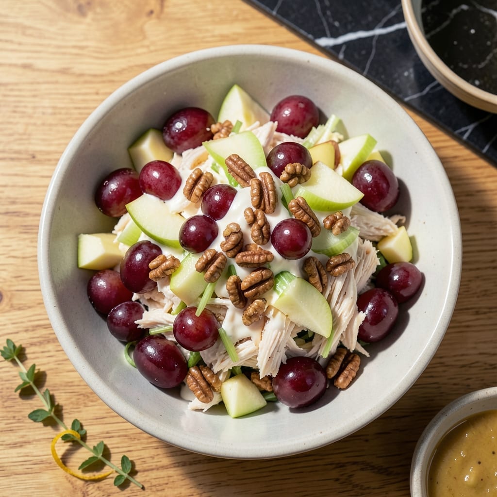 Chicken Salad Recipe With Grapes, Apples and Nuts: Sweet and Crunchy Lunch Delight