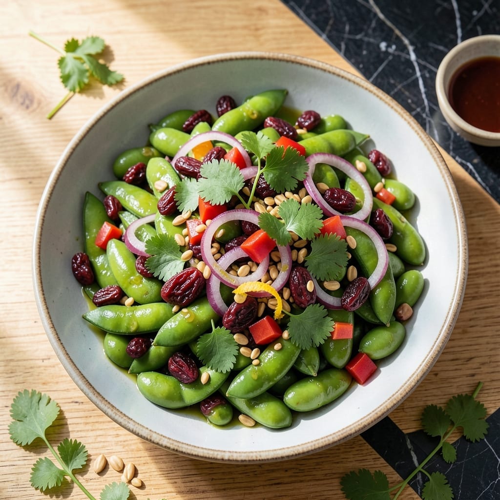 Edamame Salad Recipe With Cranberries: Protein-Packed Sweet-Tart Crunch