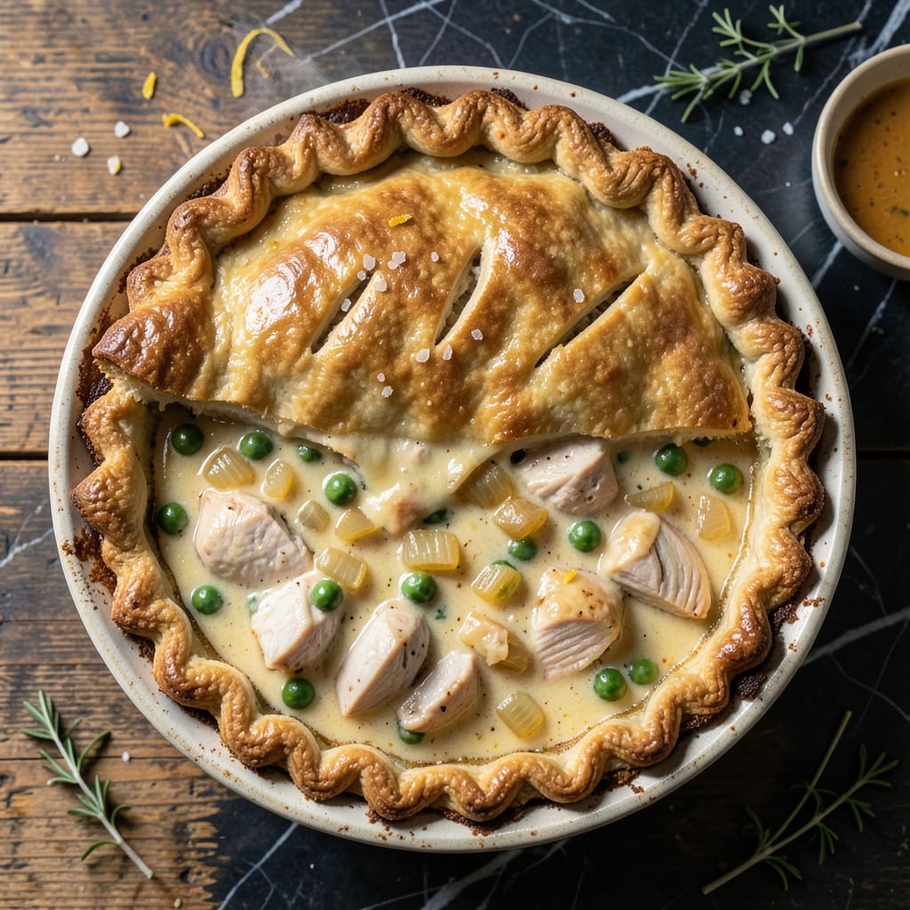 Homemade Chicken Pot Pie Recipe With Homemade Crust: Buttery Layers and Creamy Filling