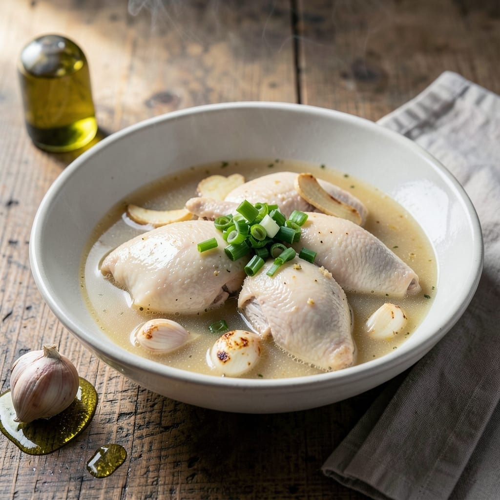Hainanese Chicken Recipe One Pot: Silky Poached Perfection with Ginger Aroma