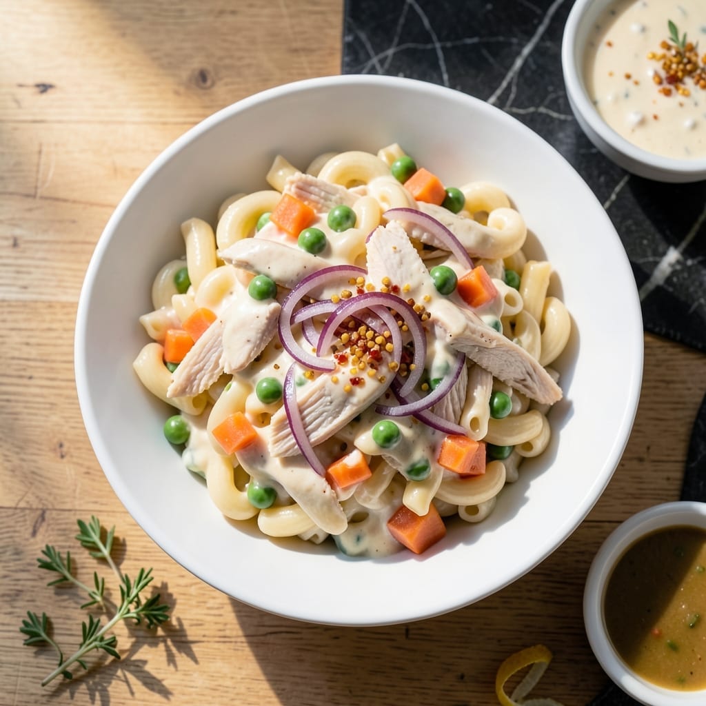 Chicken Macaroni Salad Recipe With Condensed Milk and Nestle Cream: Filipino Fiesta in a Bowl
