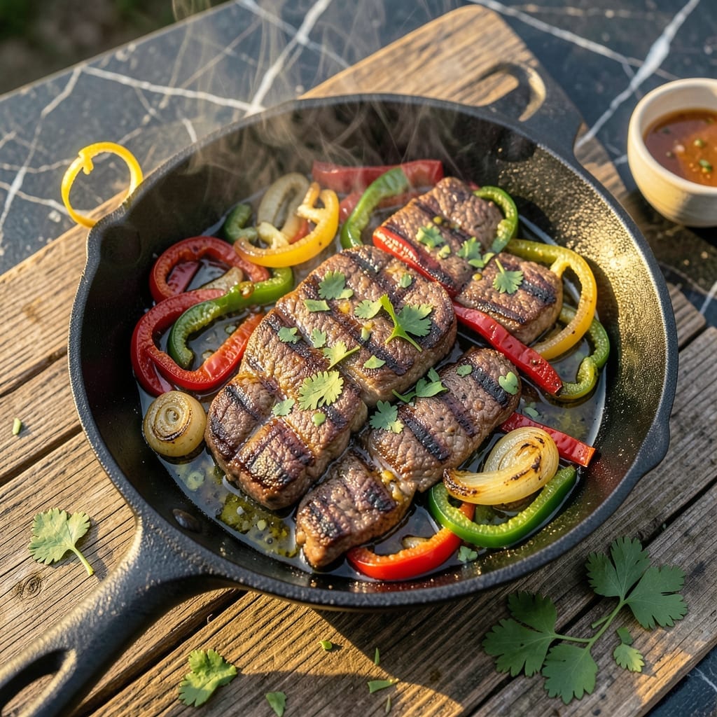 Steak Fajita Recipe on the Grill: Smoky Char with Sizzling Peppers