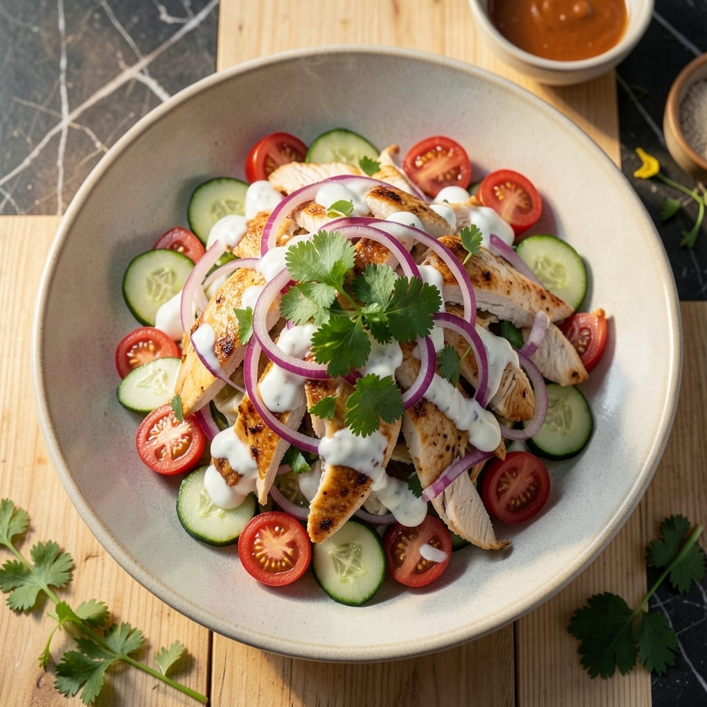 Healthy Chicken Salad Recipe Indian: Spiced Yogurt Dressing with Fresh Herbs Healthy Chicken Salad Recipe Indian: Spiced Yogurt Dressing with Fresh Herbs