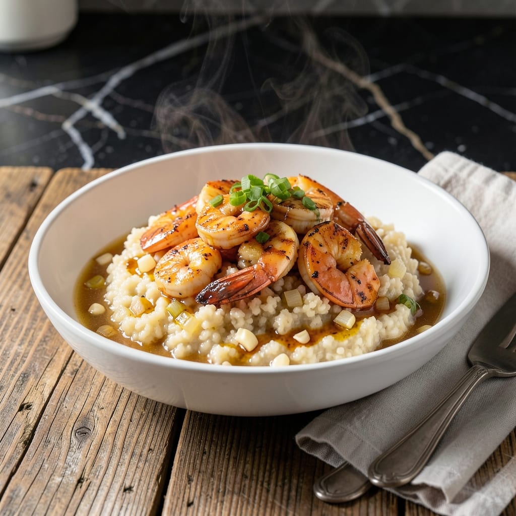 New Orleans Shrimp and Grits Recipe With Worcestershire Sauce: Big Easy Breakfast in One Skillet