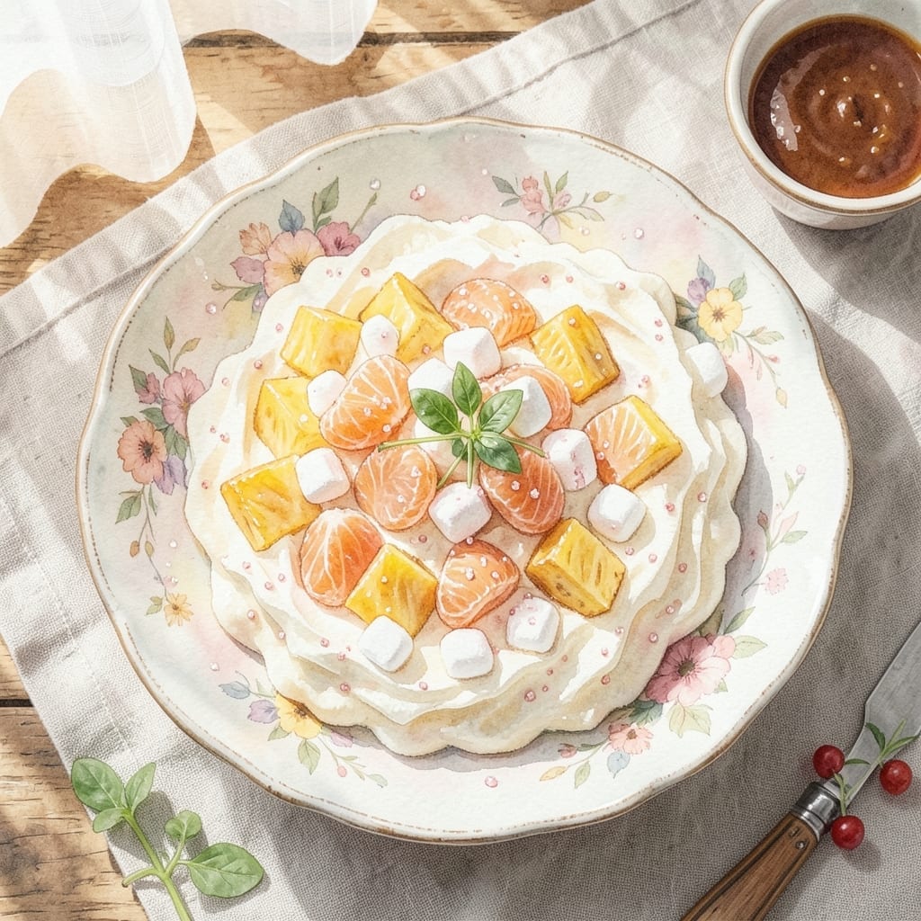 Ambrosia Salad Recipe Whipped Cream: Retro Fruit and Marshmallow Delight