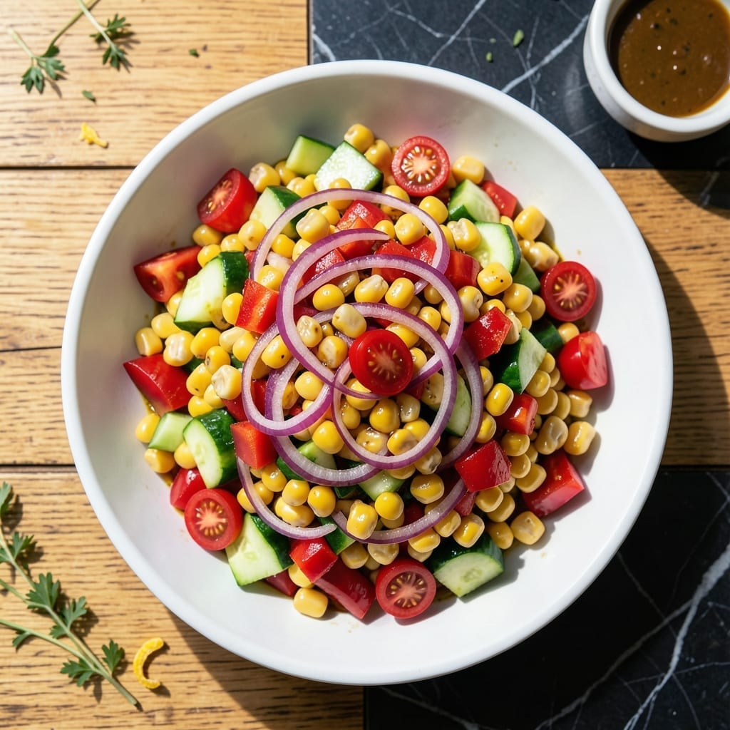 Corn Salad Recipe With Red Wine Vinegar: Bright Zing and Garden Freshness