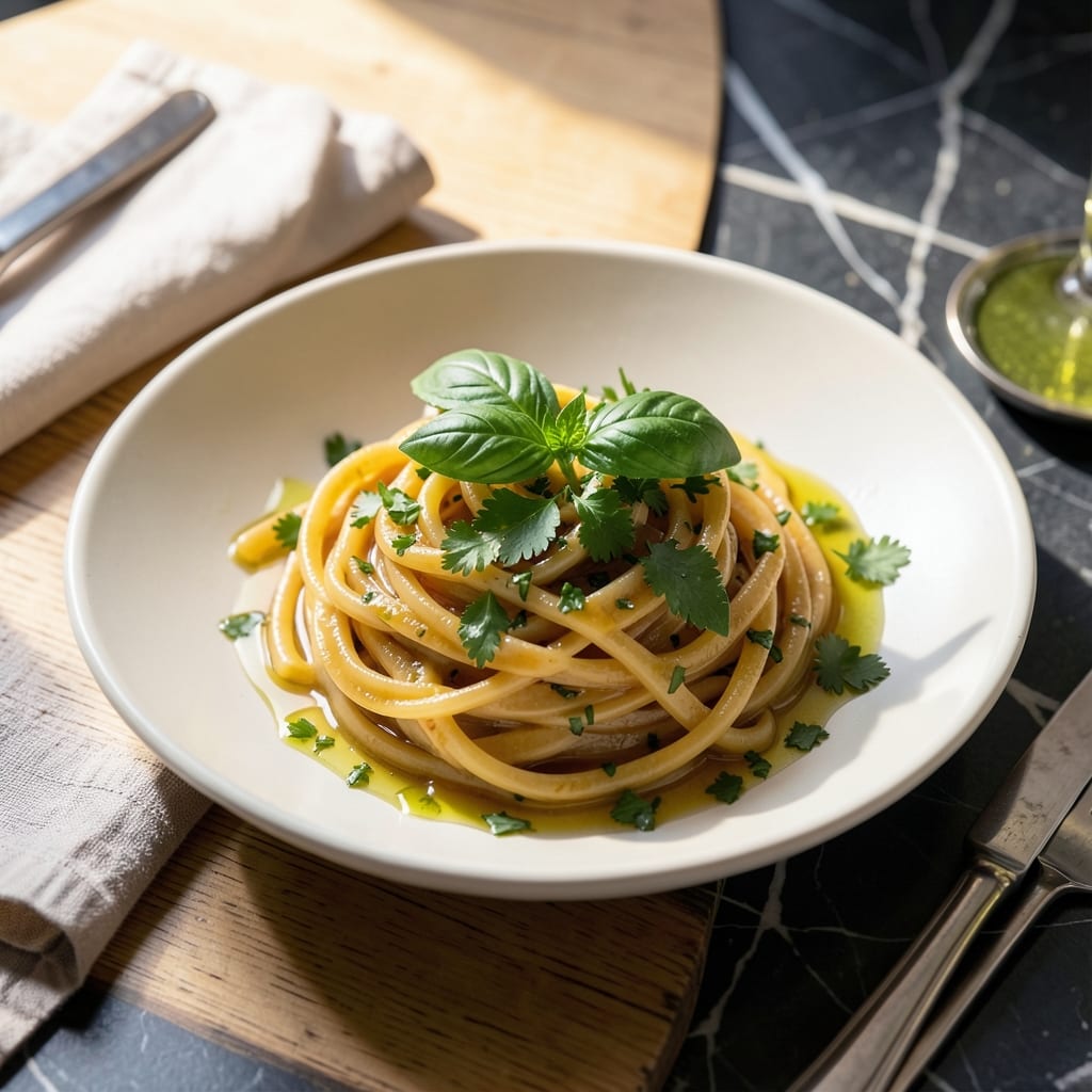 Pasta Recipe 10011: Al Dente Perfection With Garden Fresh Herbs