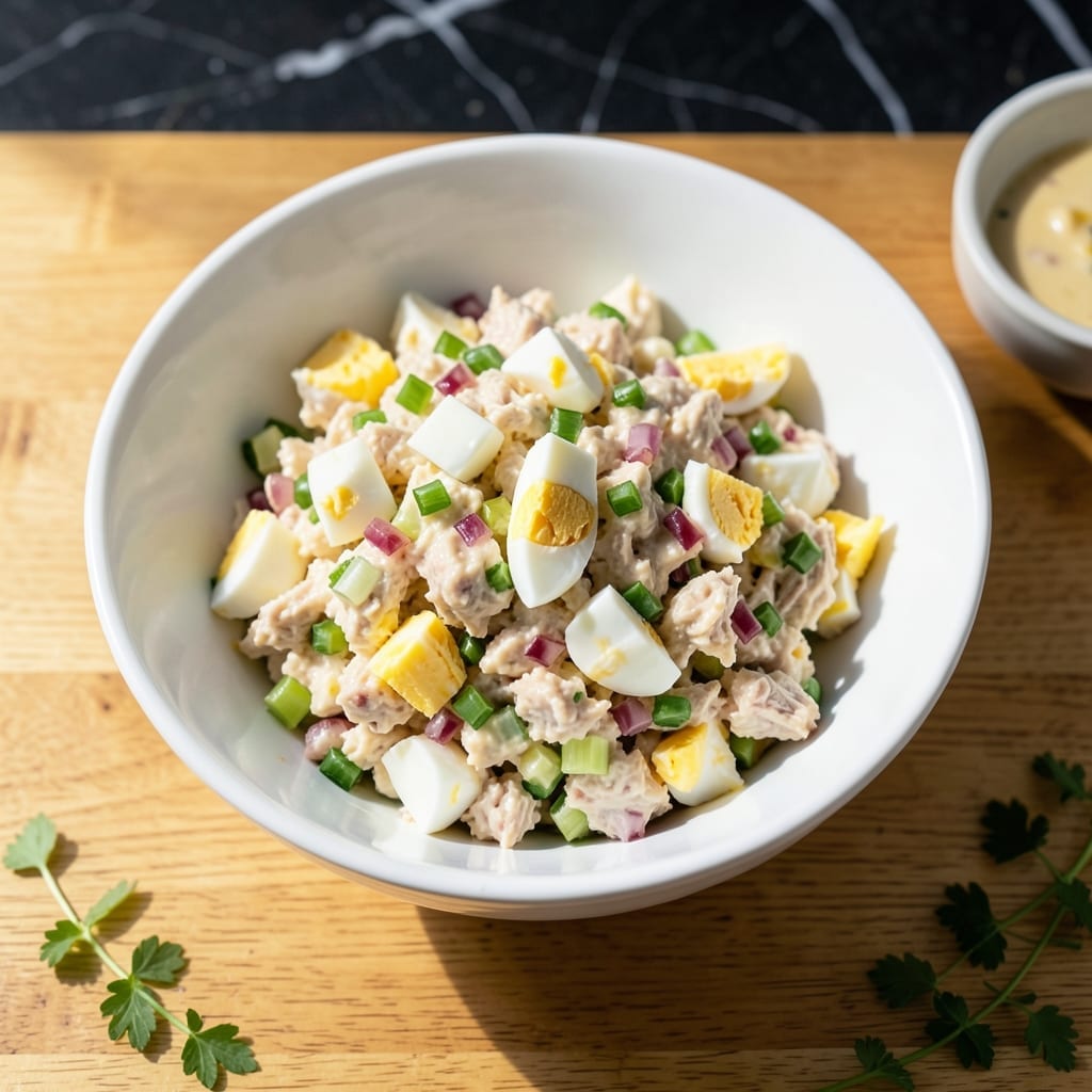 Basic Tuna Salad Recipe With Egg: Creamy Blend With Hard-Boiled Richness