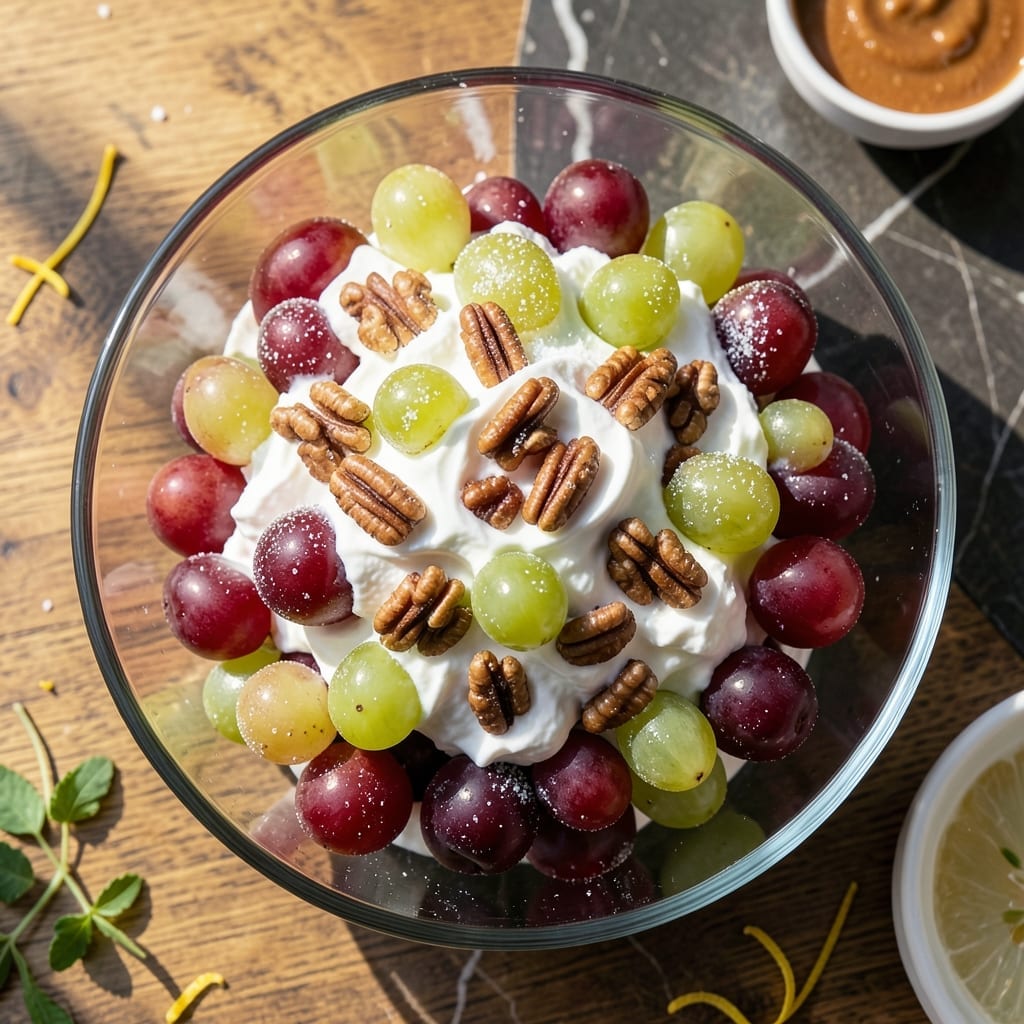Grape Salad Recipe With Cool Whip and Sour Cream: Sweet Creamy Bites for Potlucks