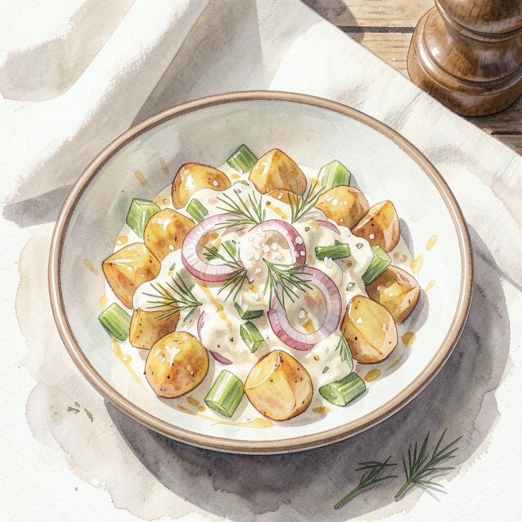 Lee's Famous Recipe Potato Salad: Creamy Dill and Tangy Mustard Delight