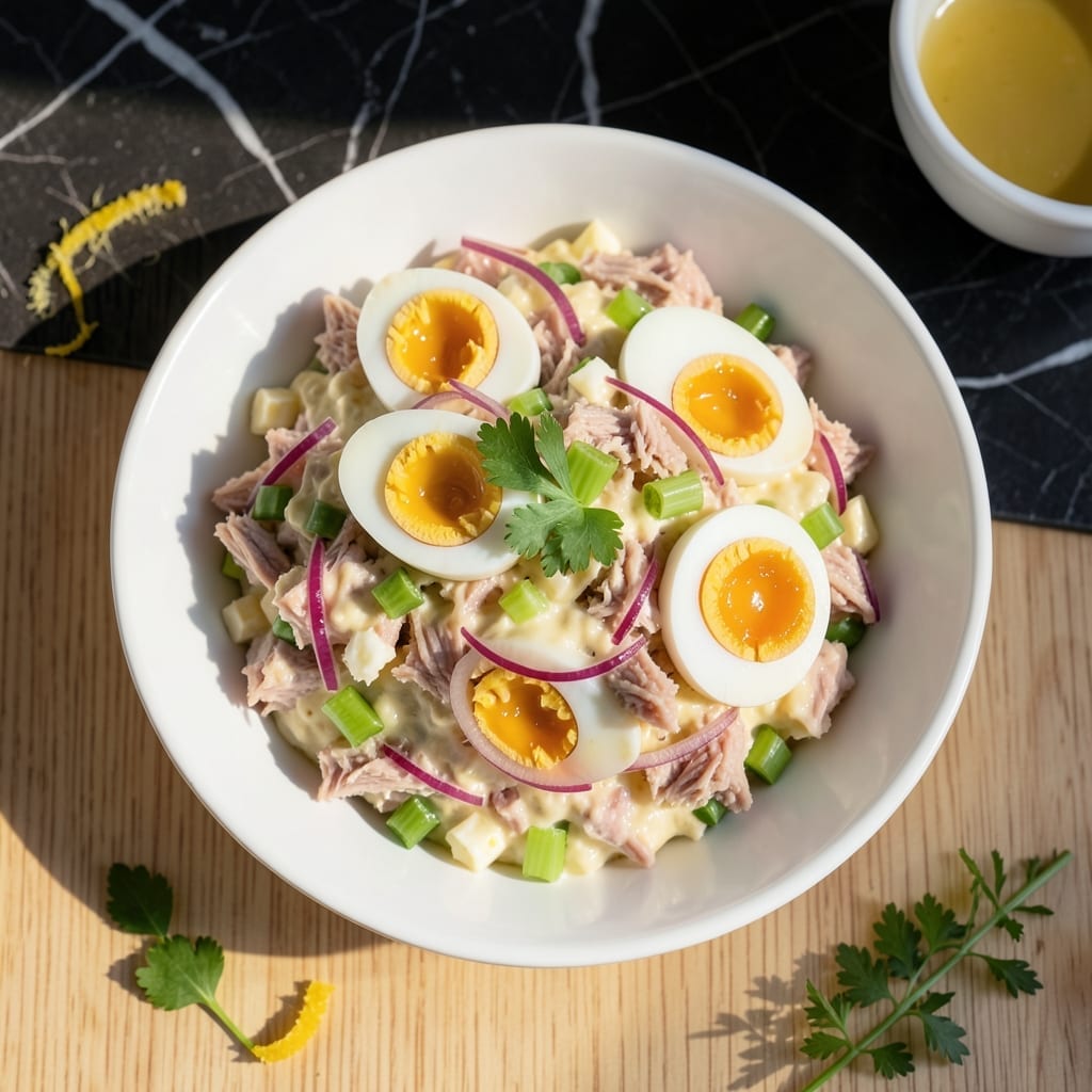 Tuna Fish Salad Recipe With Egg: Classic Diner-Style Creamy Spread Tuna Fish Salad Recipe With Egg: Classic Diner-Style Creamy Spread
