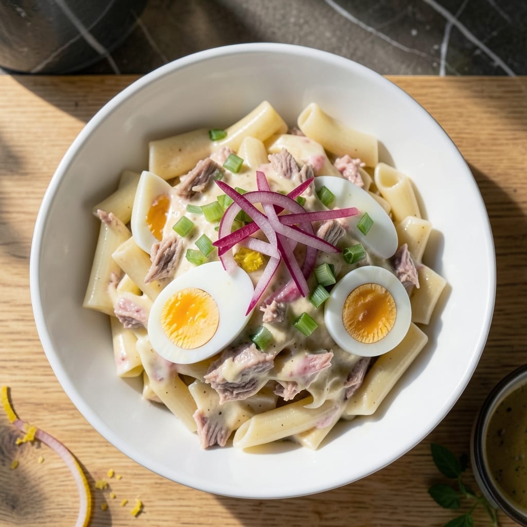 Tuna Pasta Salad Recipe With Egg: Briny Bite With Protein-Packed Crunch