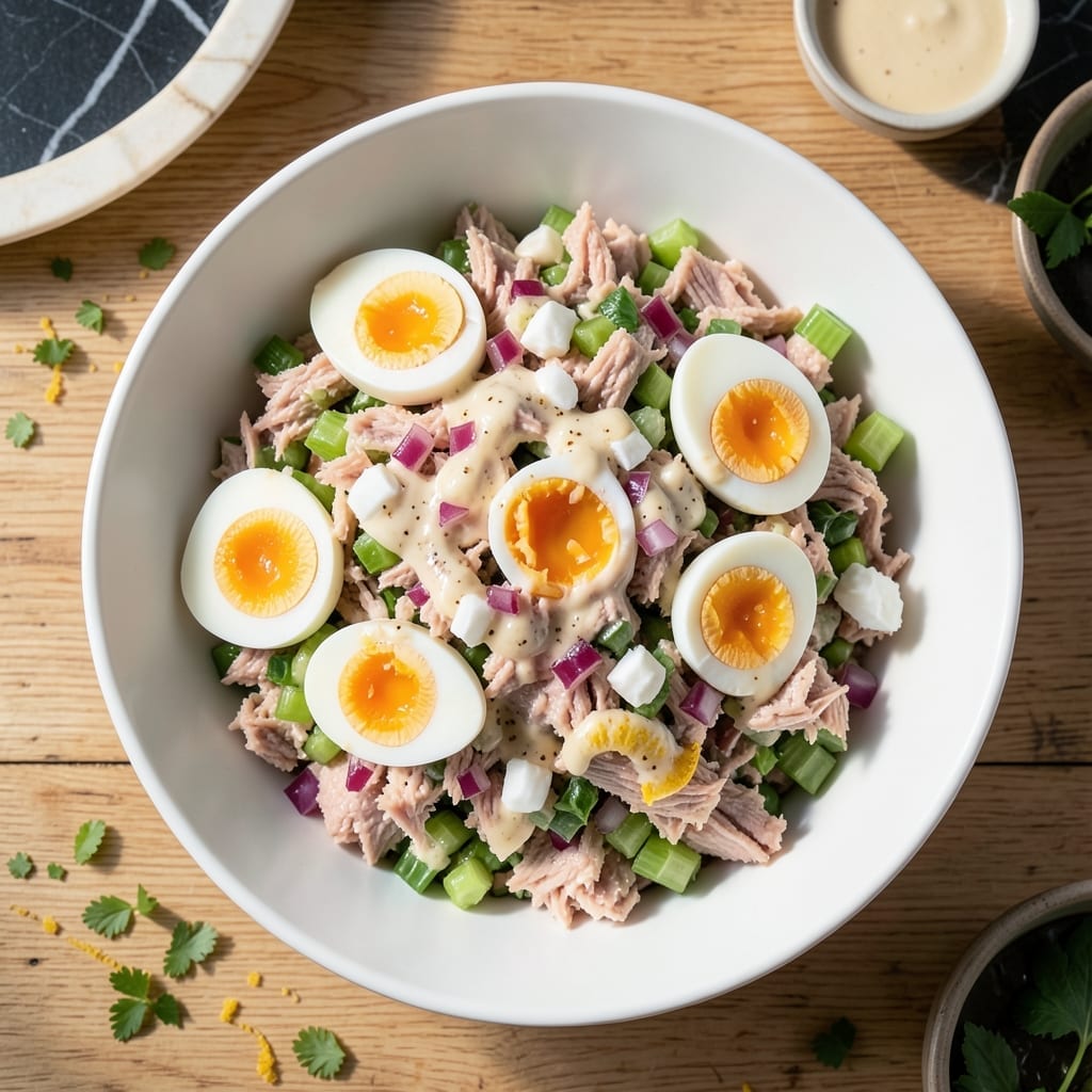 Classic Tuna Salad Recipe With Egg: Protein-Packed Crunch for Sandwiches Classic Tuna Salad Recipe With Egg: Protein-Packed Crunch for Sandwiches