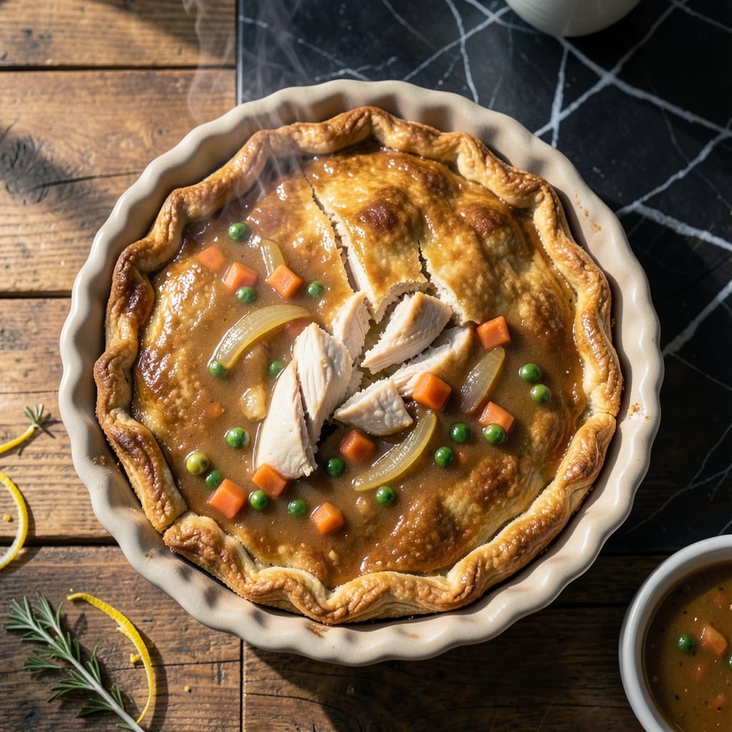 Recipe For Chicken Pot Pie: Flaky Crust With Savory Filling Recipe For Chicken Pot Pie: Flaky Crust With Savory Filling