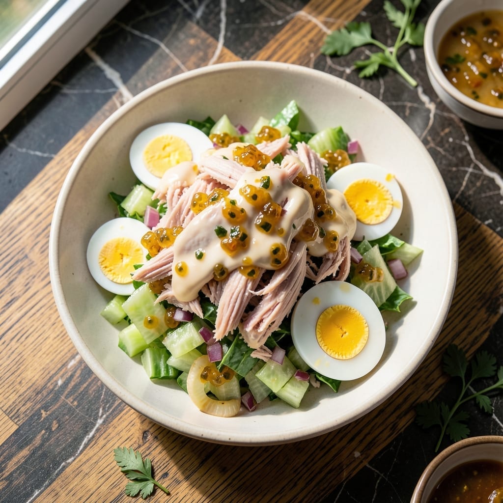 Tuna Salad Recipe with Egg Mayo and Relish: Protein-Packed Creamy Crunch