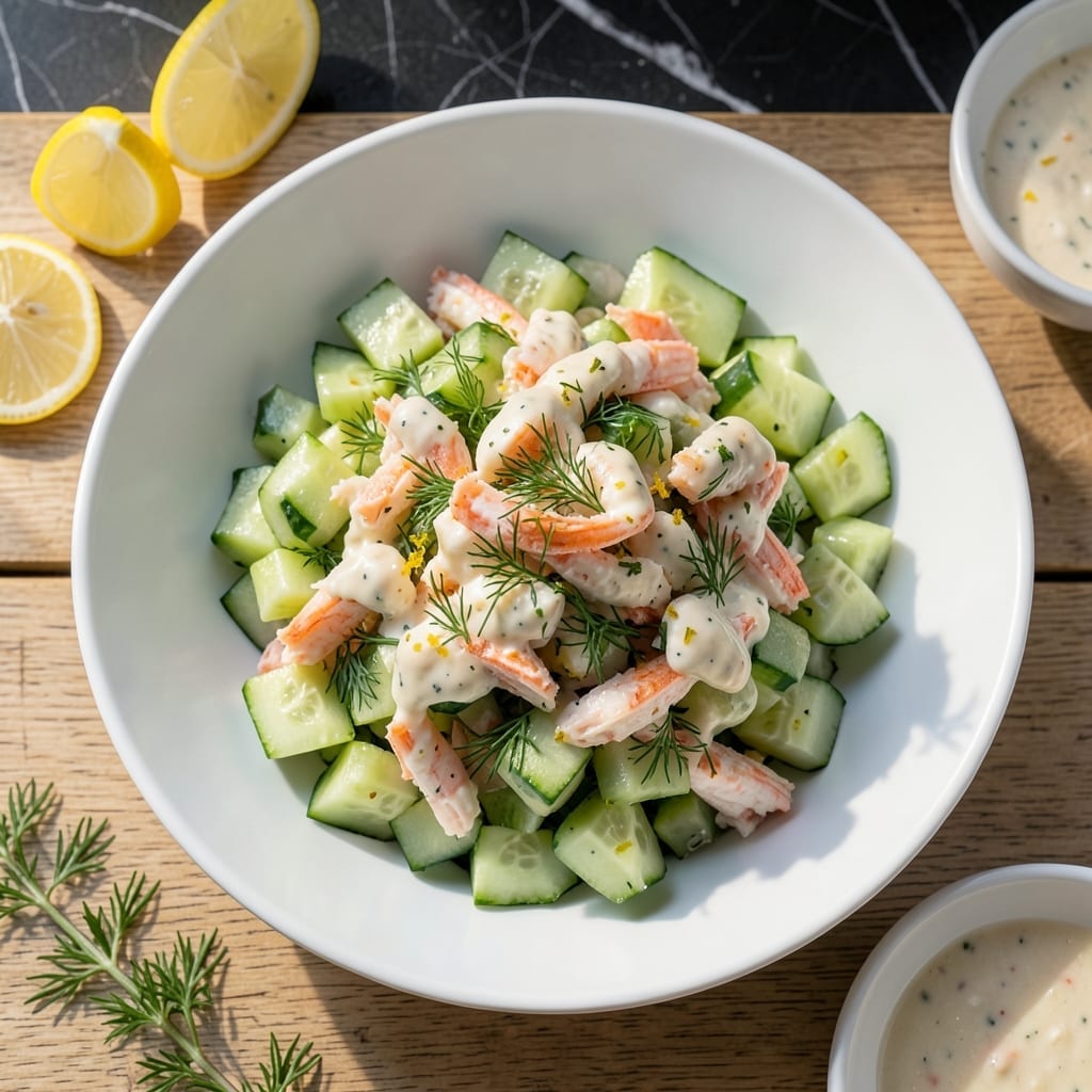 Cucumber Imitation Crab Salad Recipe TikTok: Viral Light and Refreshing Bite