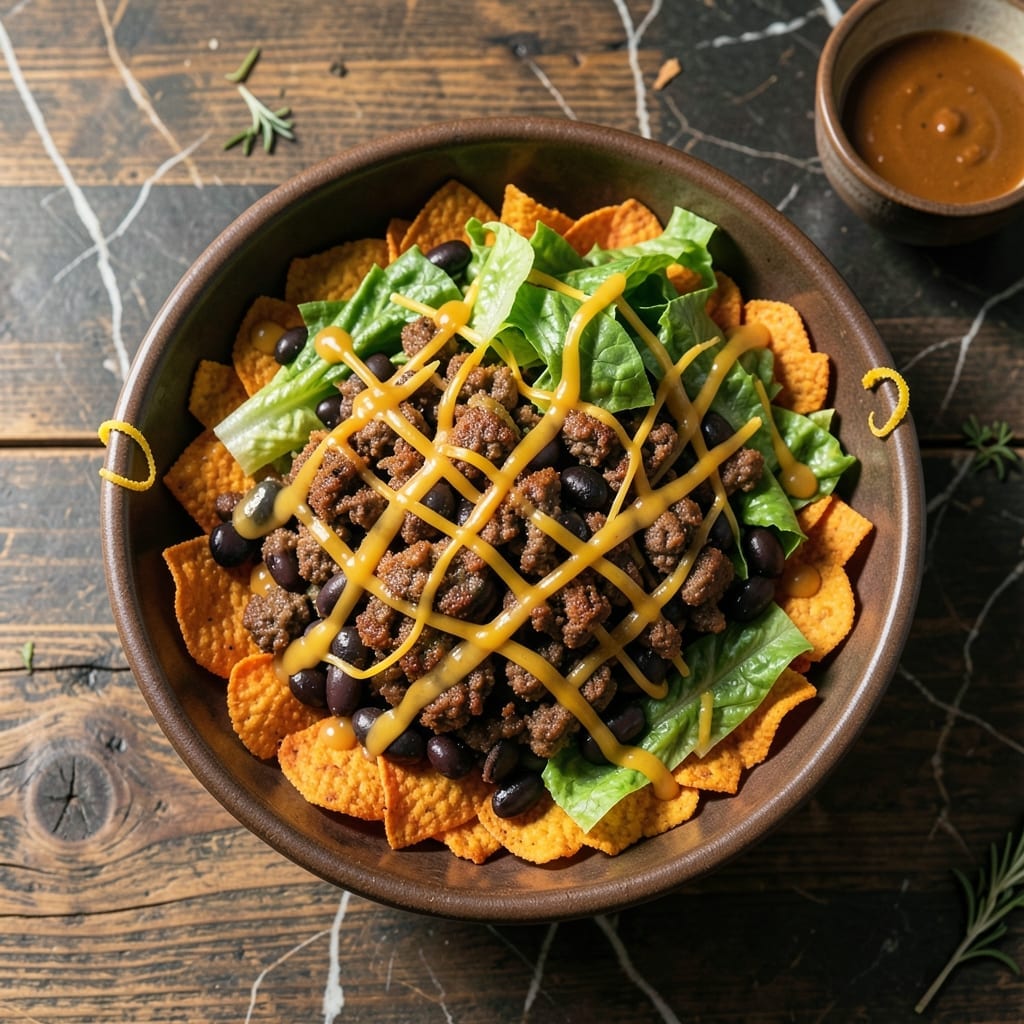 Baked Taco Salad Recipe With Doritos: Layered Fiesta With Crunchy Chips