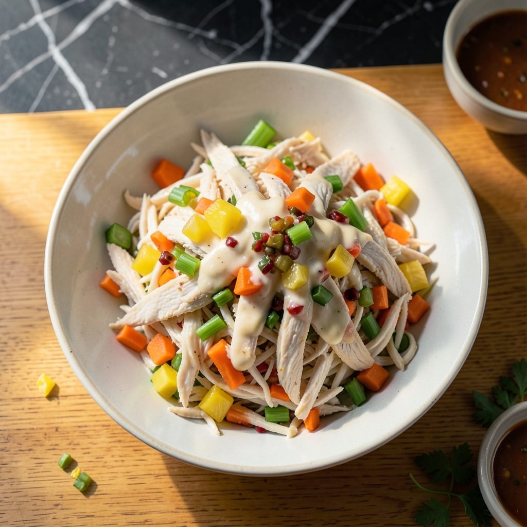 Chicken Salad Recipe Pinoy Style: Tangy Mayonnaise and Sweet Pineapple Twist Chicken Salad Recipe Pinoy Style: Tangy Mayonnaise and Sweet Pineapple Twist