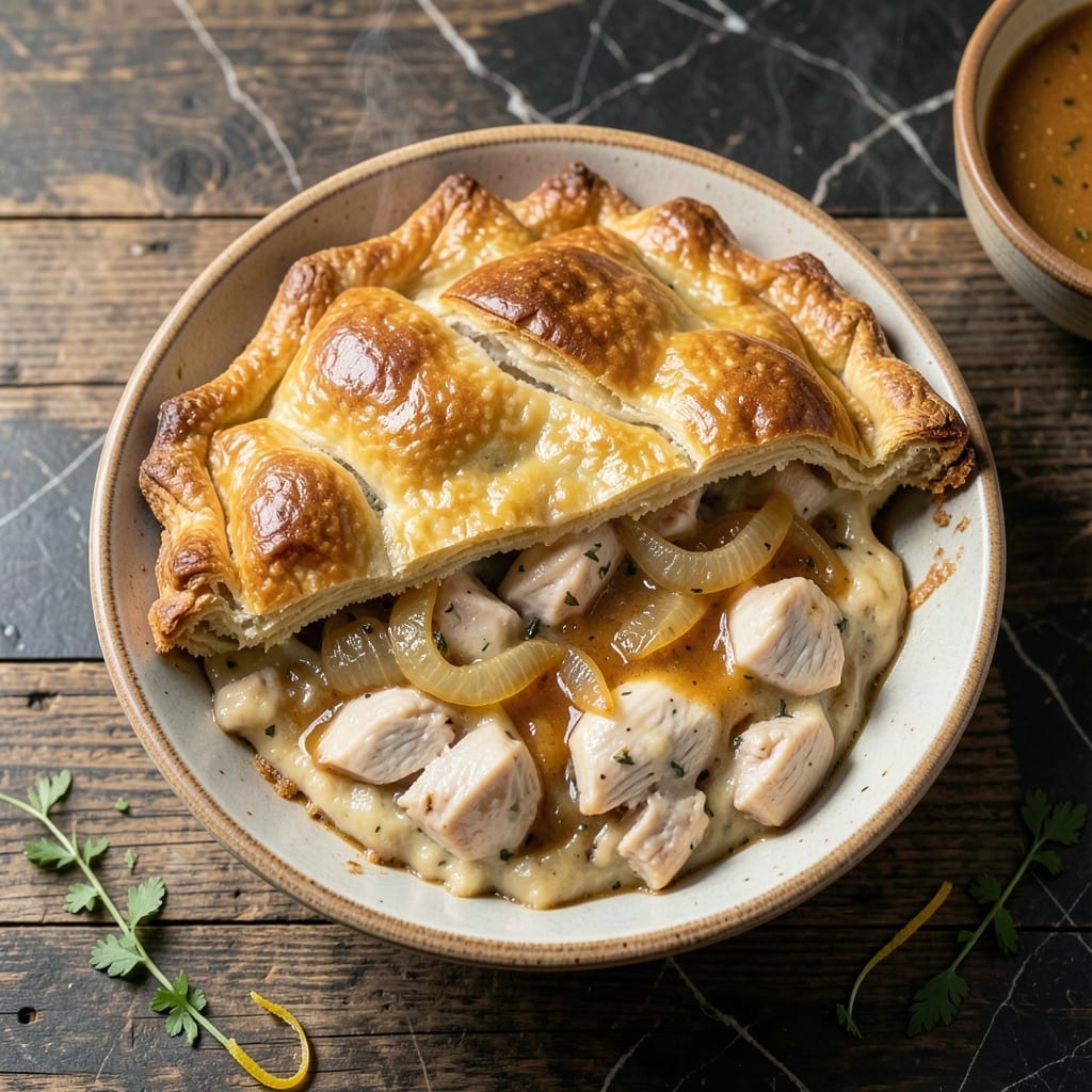 Lee's Famous Recipe Chicken Pot Pie: Flaky Crust Hugging a Hearty Filling