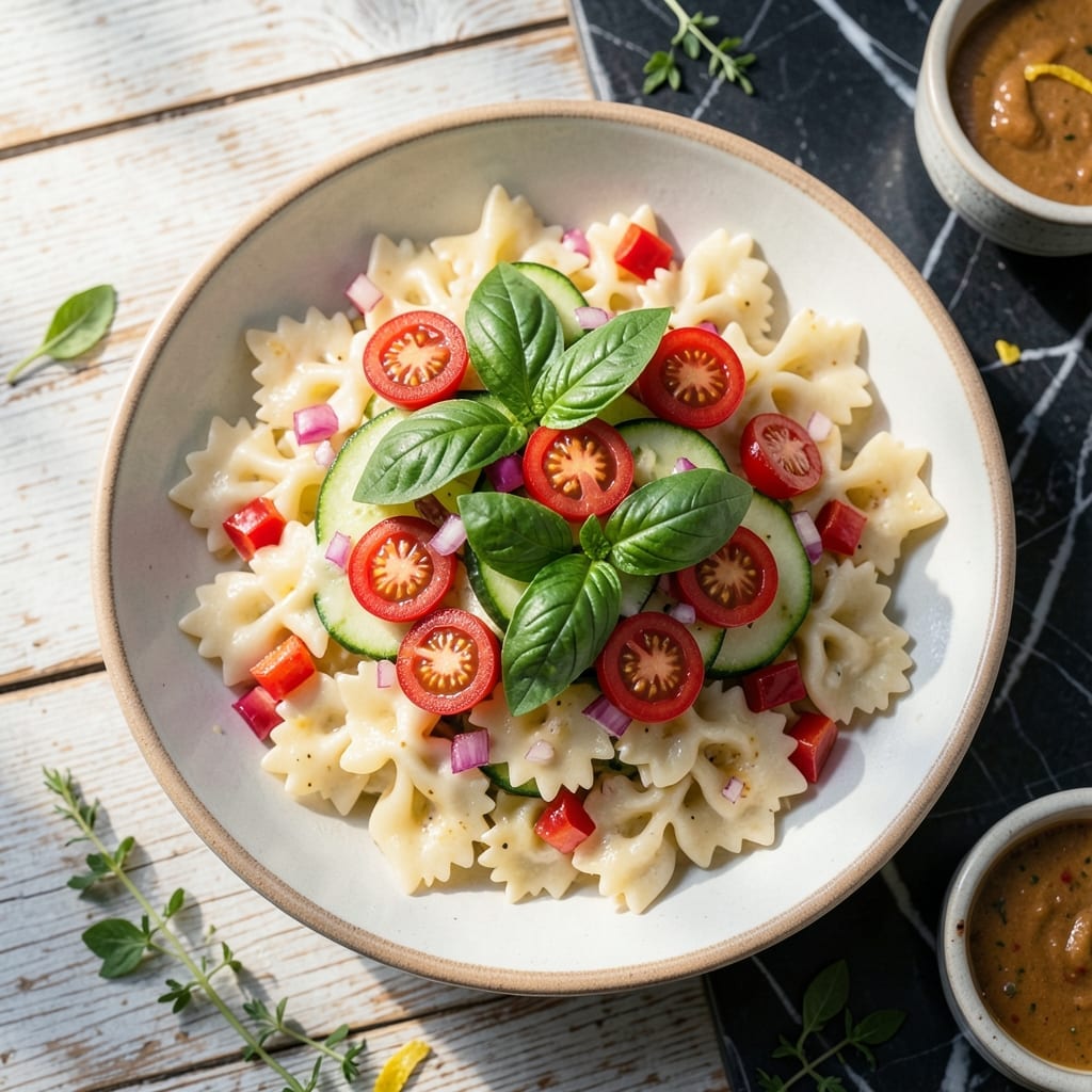 Pasta Salad Recipe With Bowtie Pasta: Farfalle With Garden Freshness