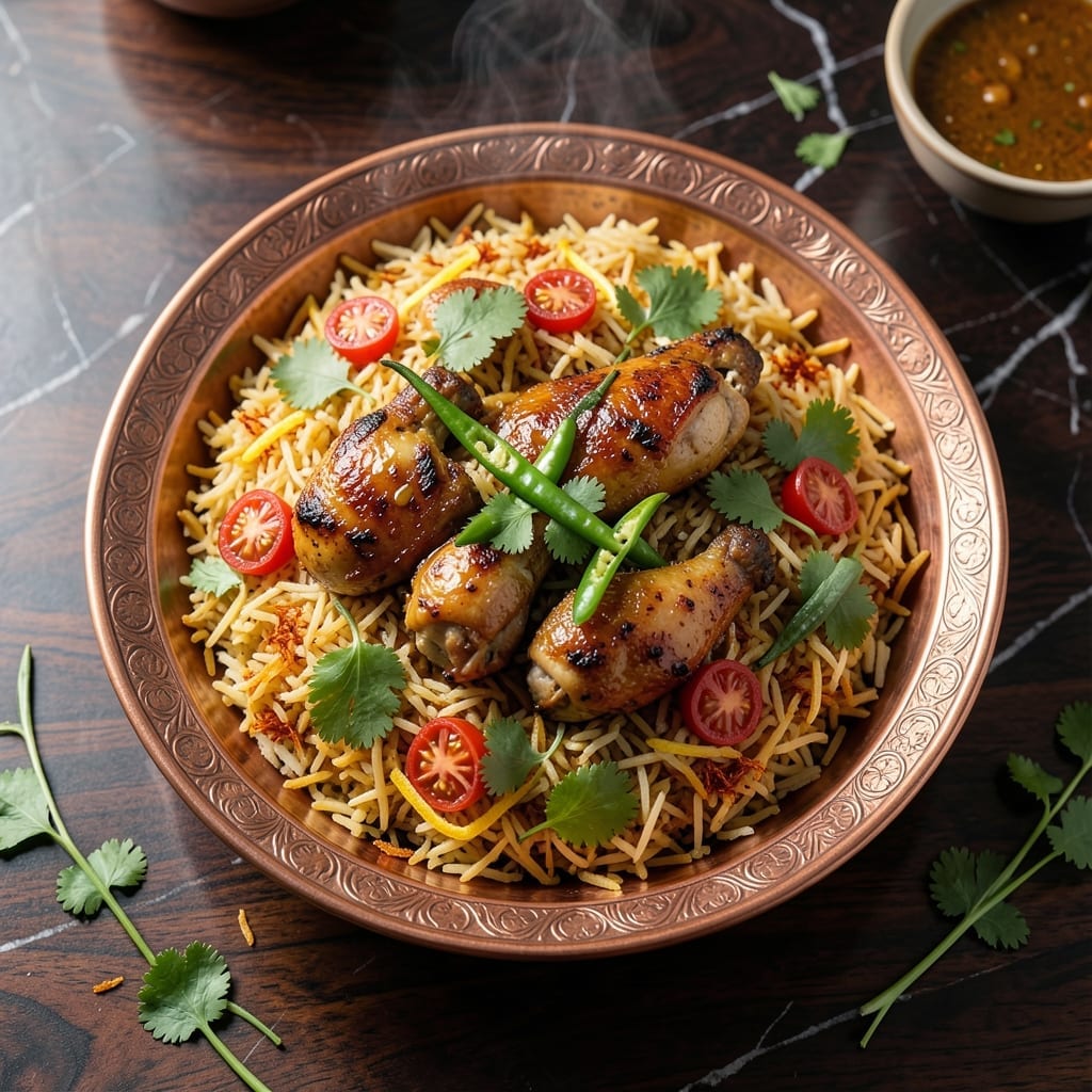Hyderabadi Chicken Biryani Recipe in Pressure Cooker: Aromatic Layers in Half the Time