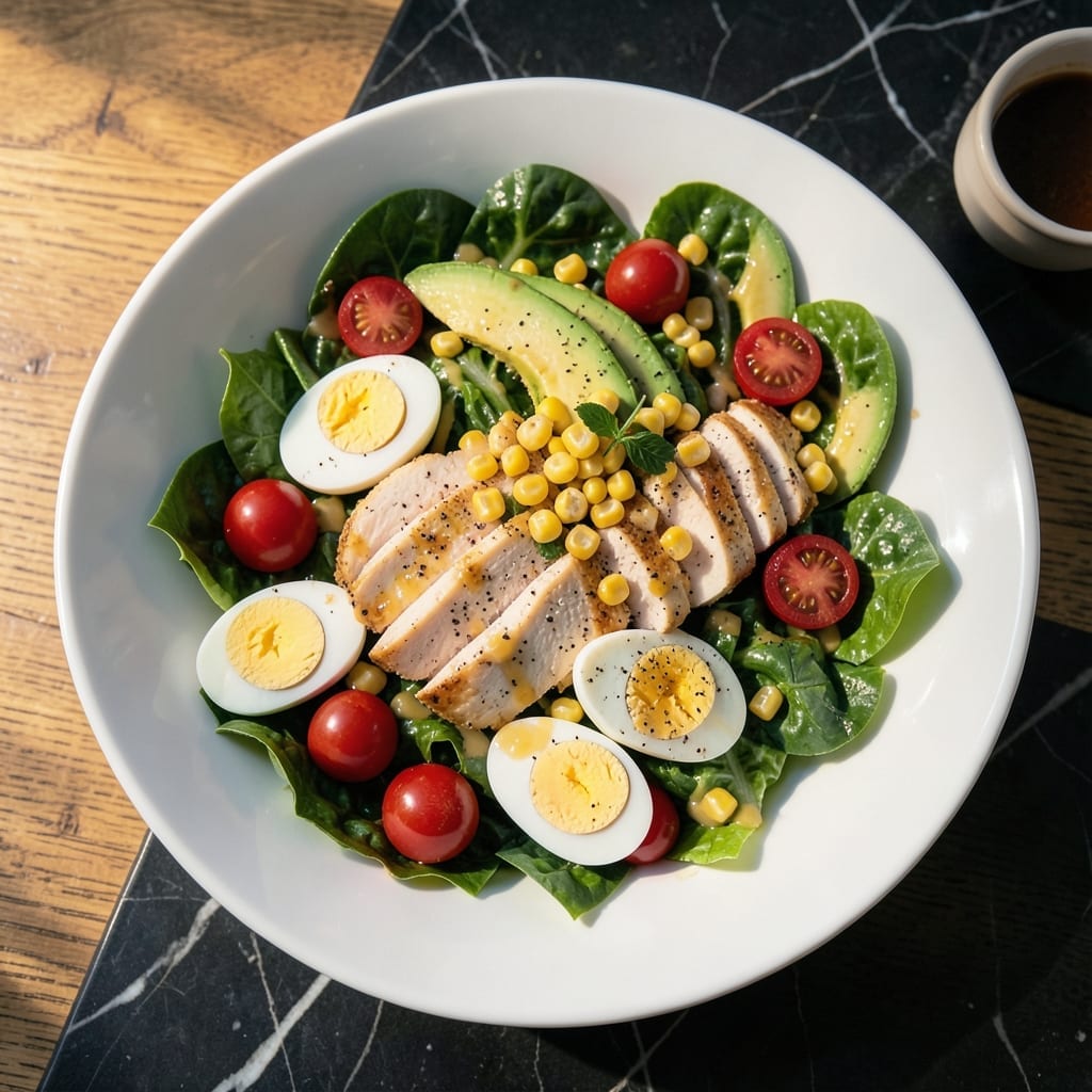 Cobb Salad Recipe With Corn: Classic Chopped Delight With Sweet Kernel Crunch