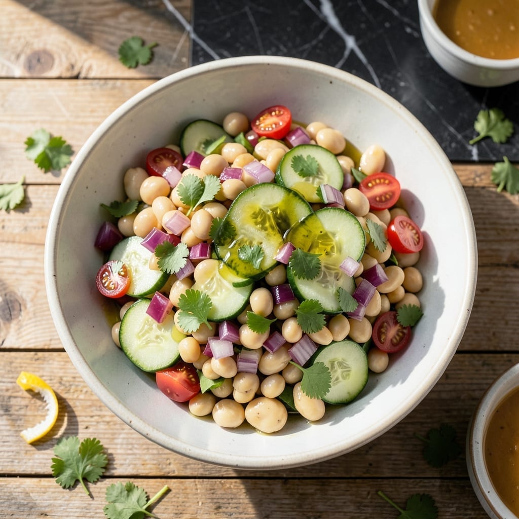 Garbanzo Salad Recipe Cilantro: Mediterranean Chickpea Freshness With Zesty Herb Kick Garbanzo Salad Recipe Cilantro: Mediterranean Chickpea Freshness With Zesty Herb Kick