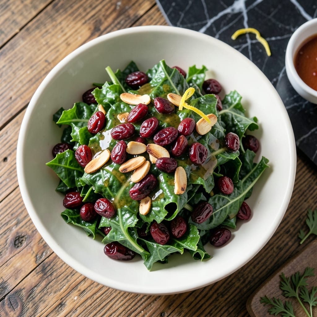 Kale Cranberry Salad Recipe Whole Foods: Toasted Almonds and Zesty Lime Dressing