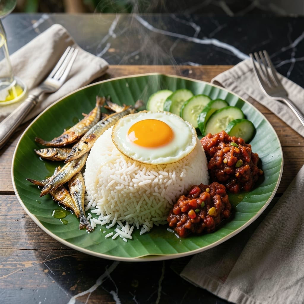 Recipe of Nasi Lemak: Fragrant Coconut Rice With Spicy Sambal