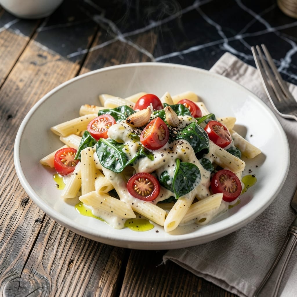 Boursin Pasta Recipe With Spinach and Tomatoes: Creamy Herb-Infused One-Pot Meal Boursin Pasta Recipe With Spinach and Tomatoes: Creamy Herb-Infused One-Pot Meal