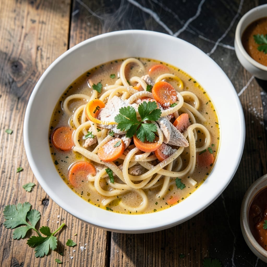 Recipe For Homemade Noodles For Chicken Noodle Soup: Freshly Rolled and Ready for Broth