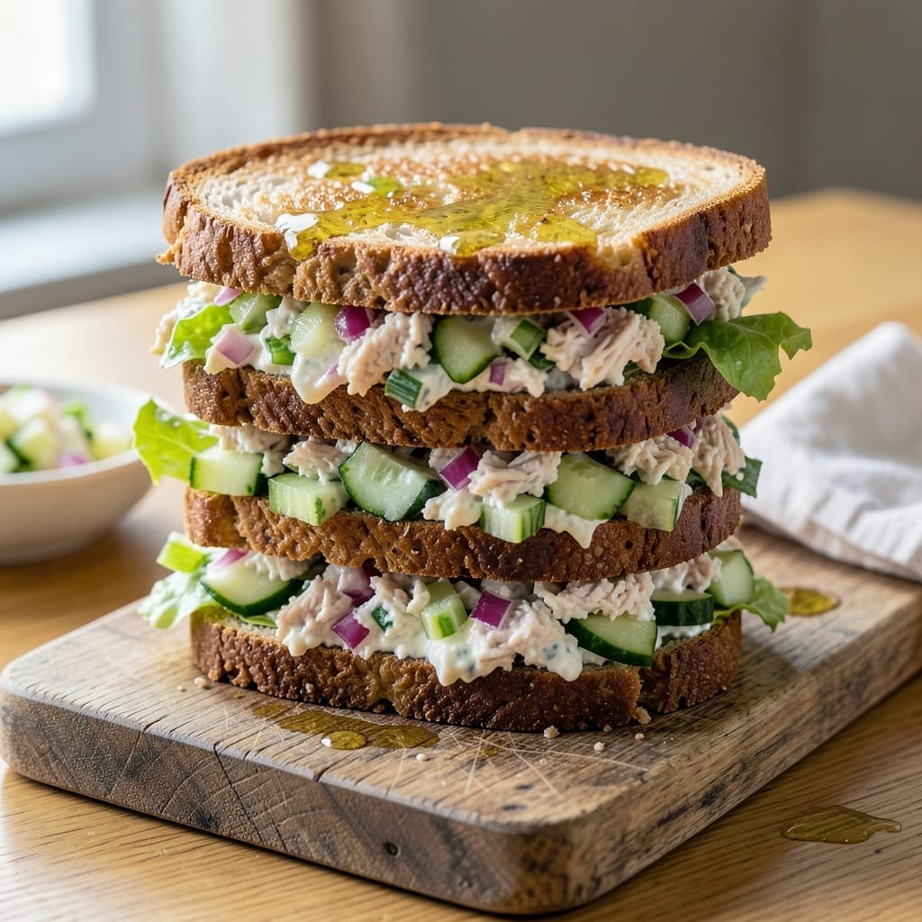 Healthy Tuna Salad Sandwich Recipe Without Mayo: Greek Yogurt Freshness With Crunchy Veggies