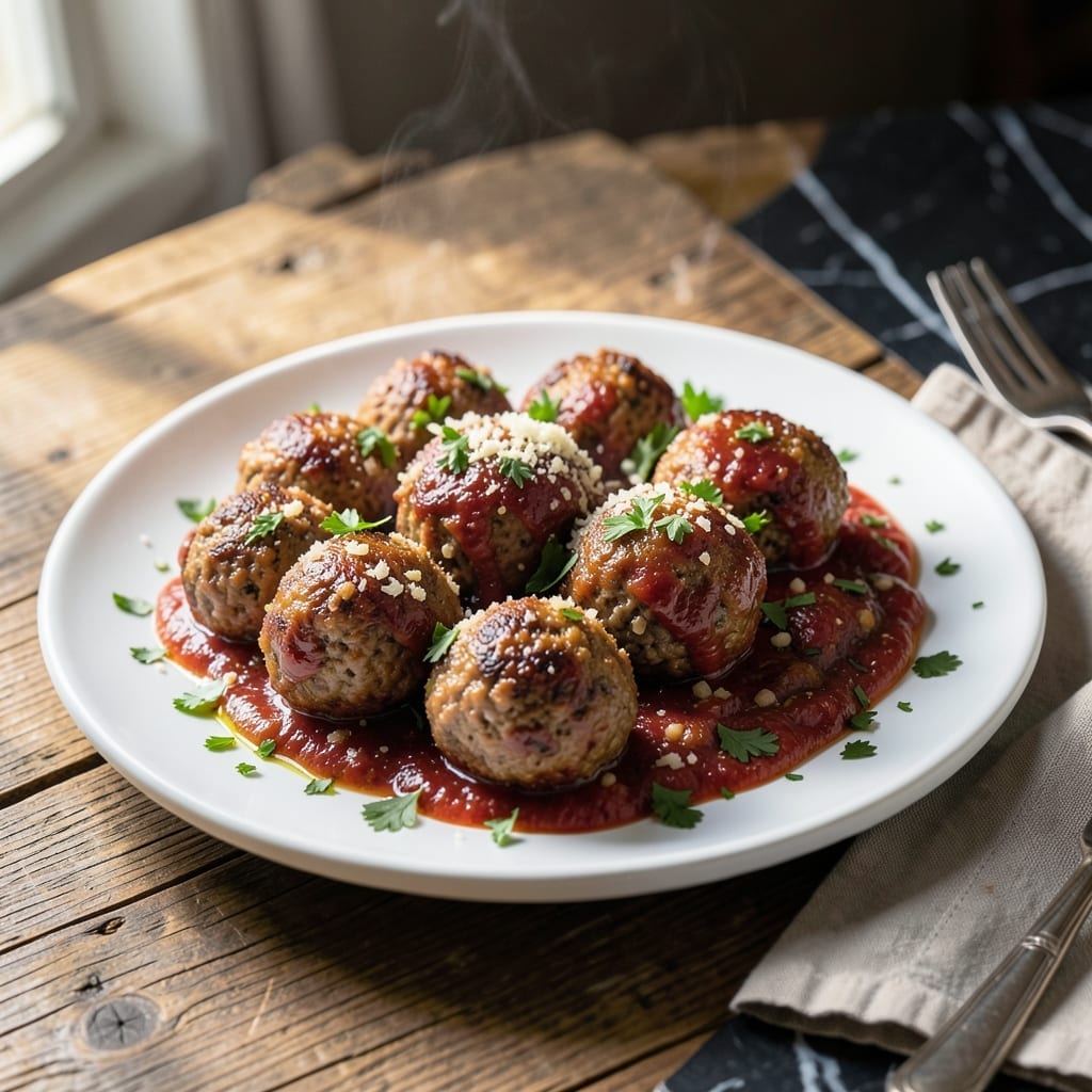 Meatball Recipe With Ground Beef and Pork Sausage: Double-Meat Flavor Explosion