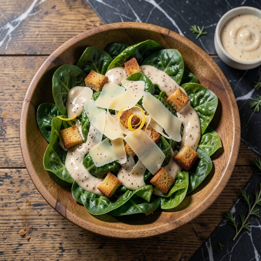 Classic Caesar Salad Recipe Ingredients: Crisp Romaine With Parmesan Crunch