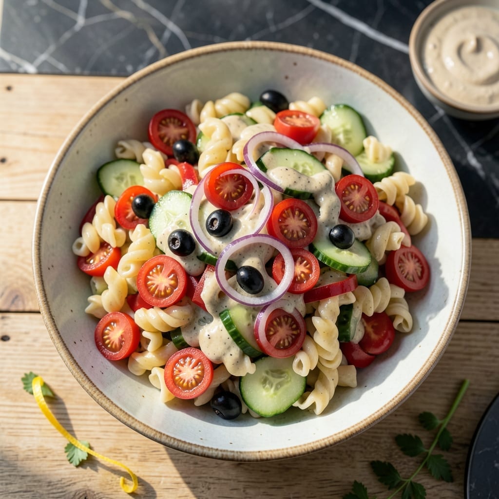 Italian Pasta Salad Recipe With Ranch Dressing: Chilled Garden Freshness with Creamy Tang Italian Pasta Salad Recipe With Ranch Dressing: Chilled Garden Freshness with Creamy Tang