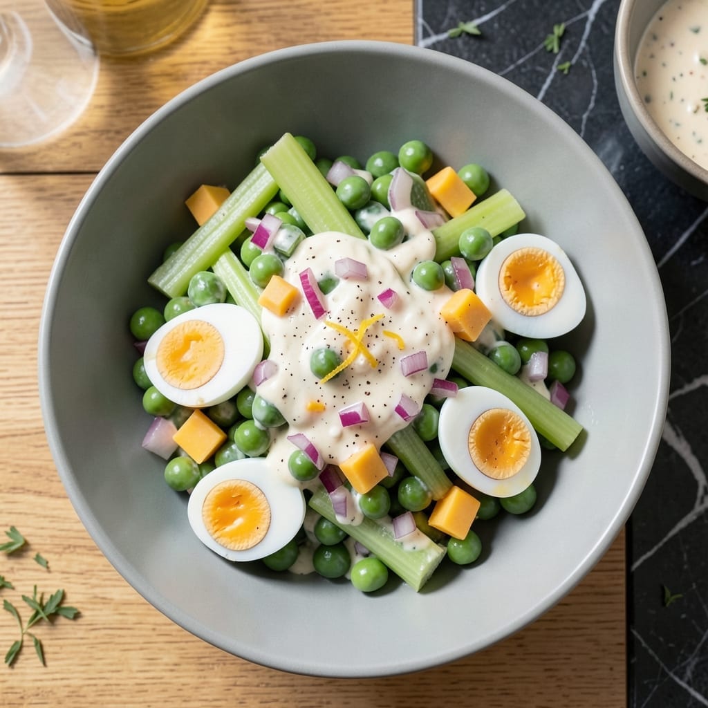 Cold Pea Salad Recipe With Mayonnaise: Crisp Garden Freshness in a Creamy Bowl