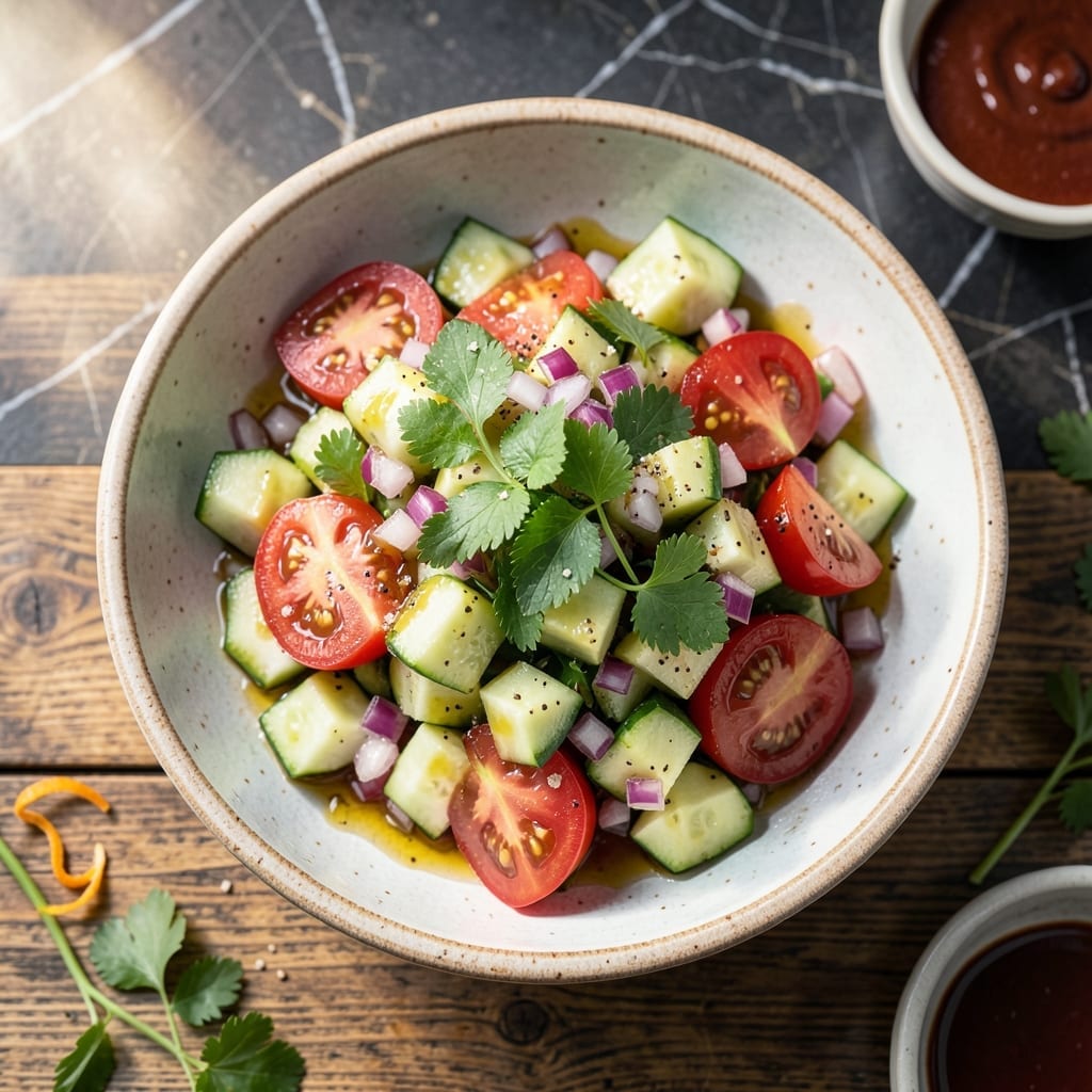 Israeli Salad Recipe Kosher: Chopped Cucumber and Tomato Refreshment