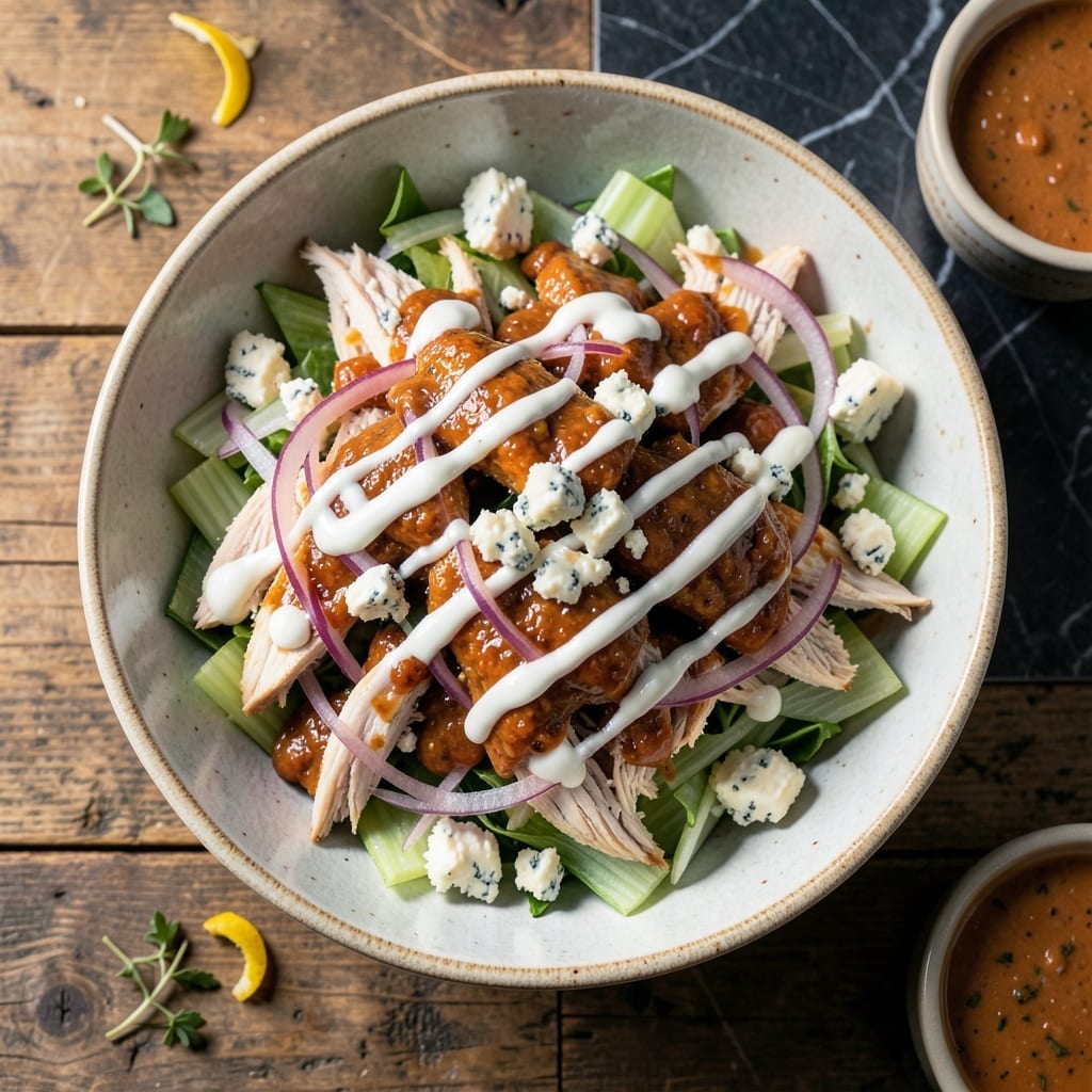 Buffalo Chicken Salad Recipe With Greek Yogurt: Spicy Kick and Creamy Crunch