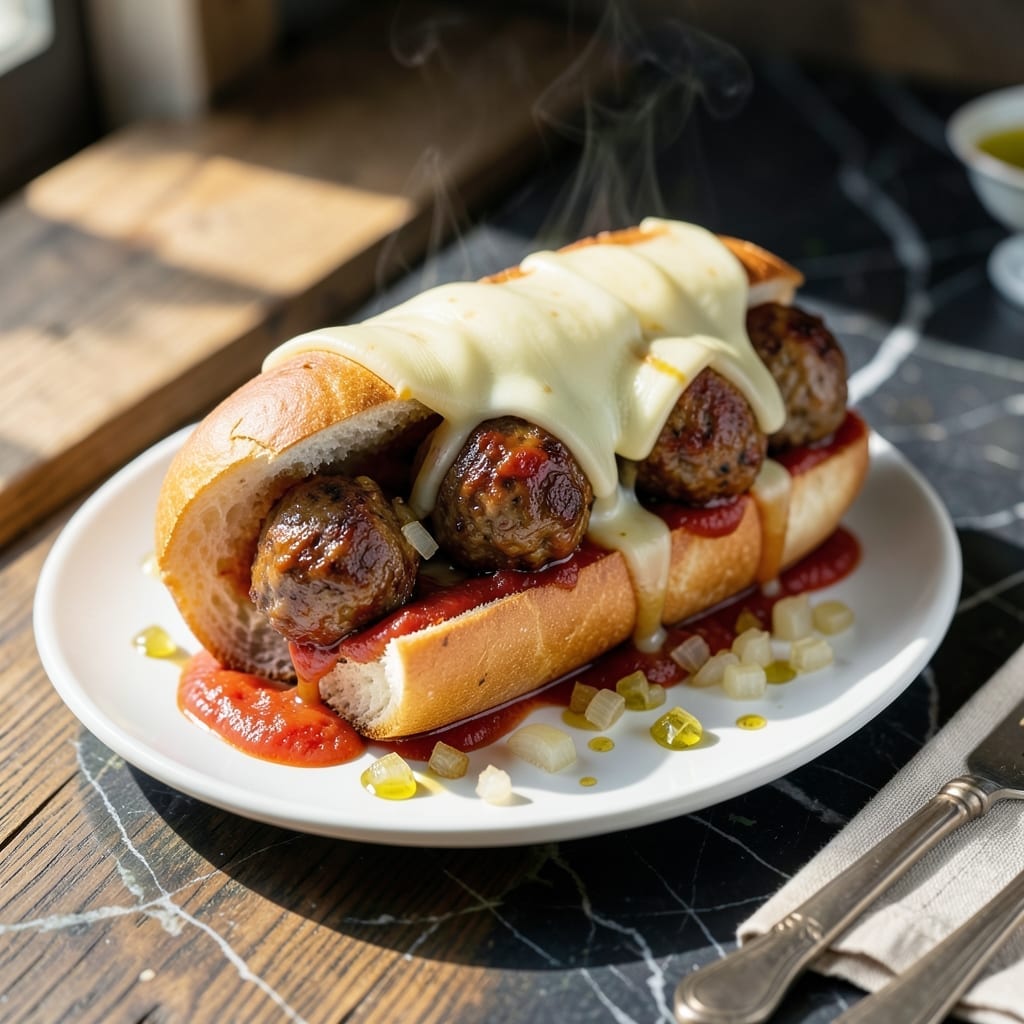 Meatball Sub Recipe Using Frozen Meatballs: Quick Weeknight Comfort with Melty Cheese Meatball Sub Recipe Using Frozen Meatballs: Quick Weeknight Comfort with Melty Cheese