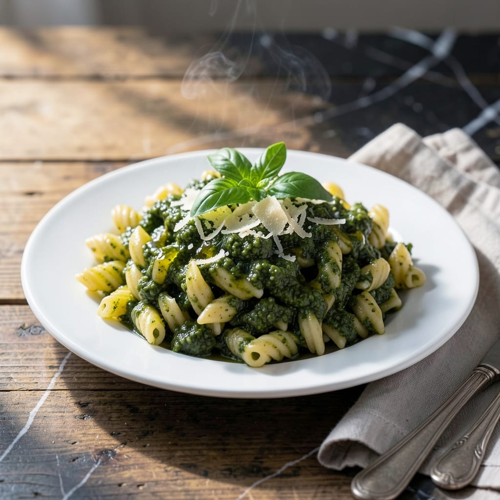 Pesto Pasta Recipe With Store Bought Pesto: Bright Basil Flavor in Minutes