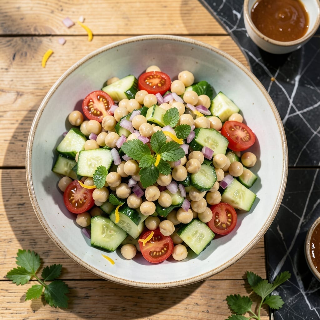 Chickpea Salad Recipe Lemon: Zesty Mediterranean Brightness Chickpea Salad Recipe Lemon: Zesty Mediterranean Brightness