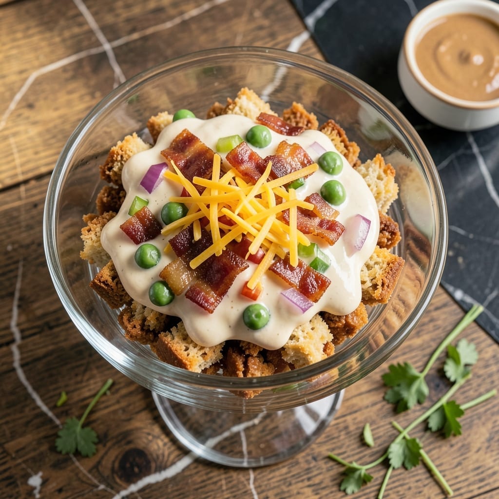 Brenda Gantt Cornbread Salad Recipe: Layered Southern Picnic Classic Brenda Gantt Cornbread Salad Recipe: Layered Southern Picnic Classic