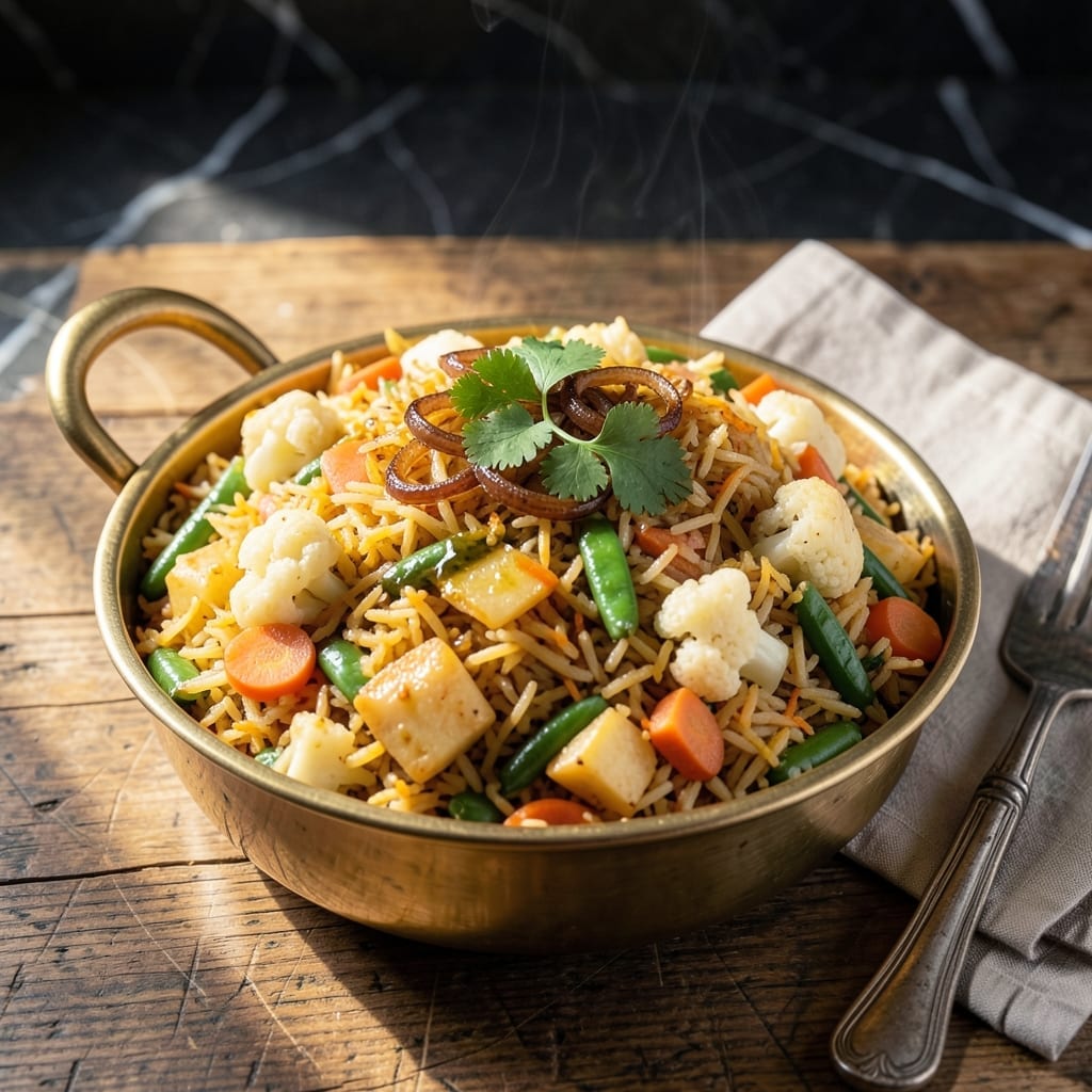 Veg Biryani Recipe Andhra Style: Spiced Rice With Aromatic Herbs Veg Biryani Recipe Andhra Style: Spiced Rice With Aromatic Herbs