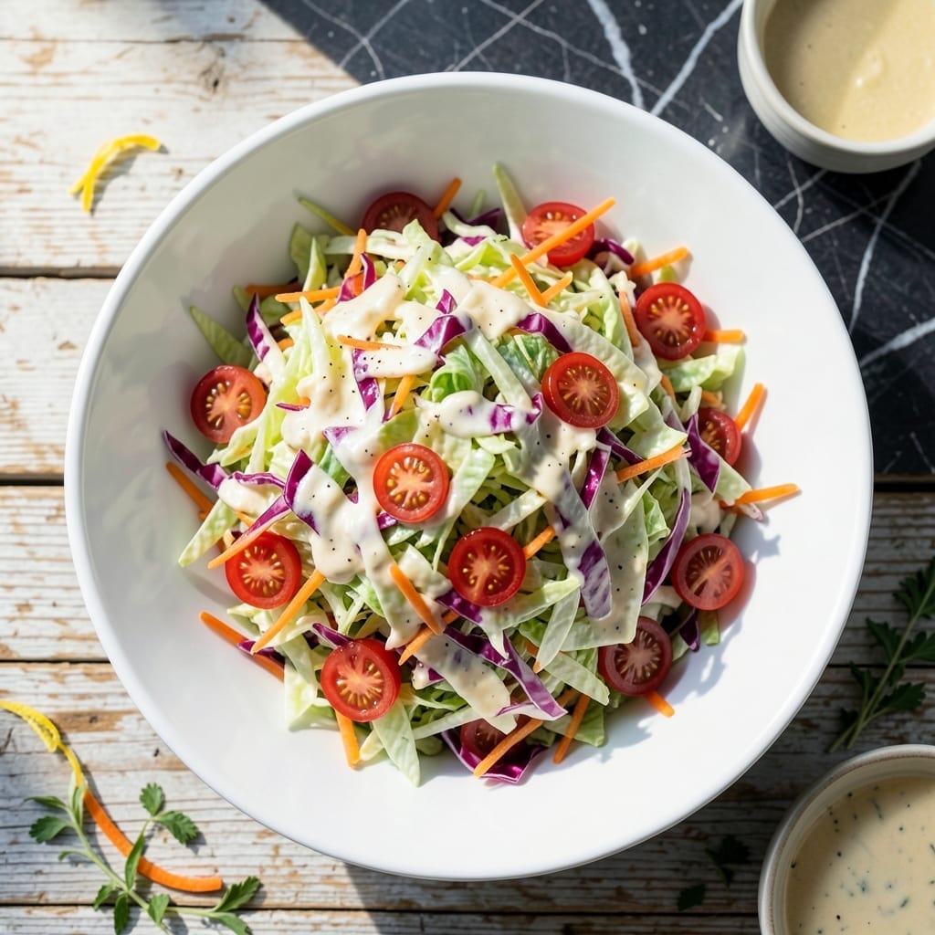 Coleslaw Recipe With Tomatoes: Garden-Fresh Crunch With Tangy Dressing