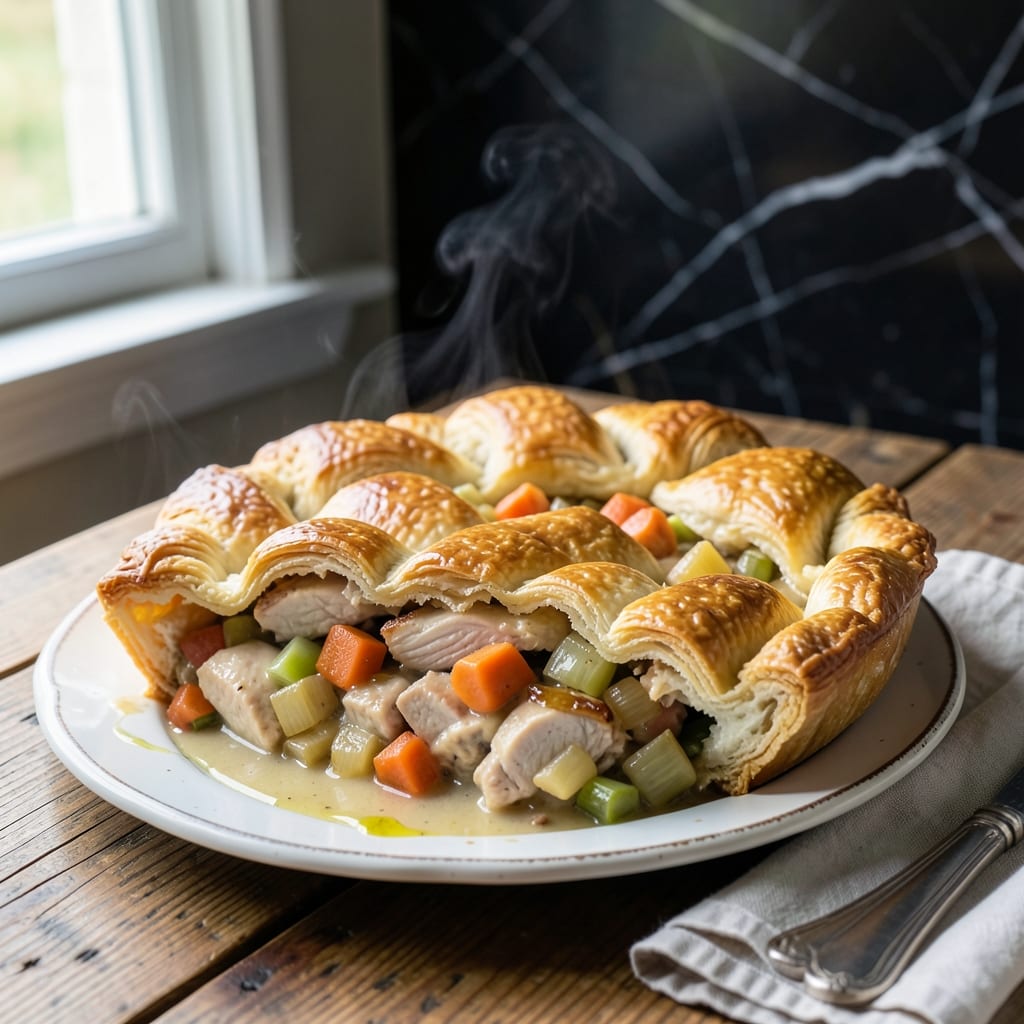 Individual Chicken Pot Pie Recipe With Crescent Rolls: Golden Puff Pastry Pockets
