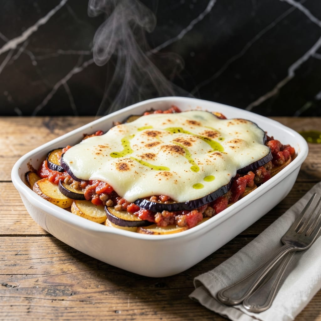 Greek Moussaka Recipe With Potatoes: Layered Mediterranean Comfort Greek Moussaka Recipe With Potatoes: Layered Mediterranean Comfort
