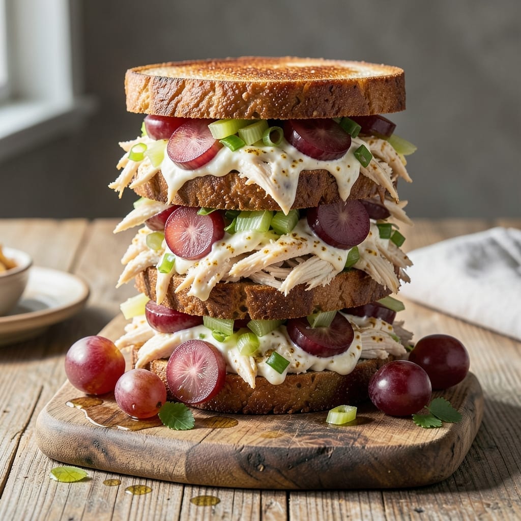 Healthy Chicken Salad Sandwich Recipe With Grapes: Light Yogurt-Based Crunch