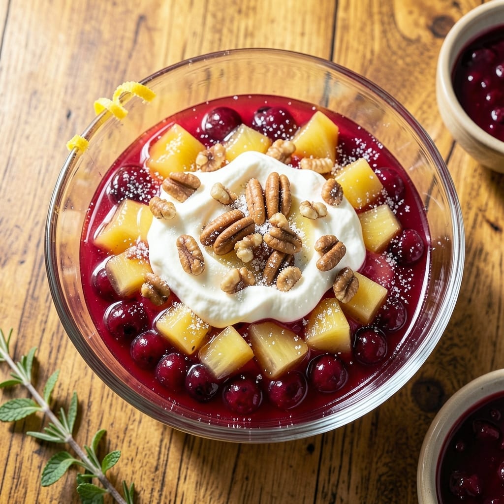 Cranberry Jello Salad Recipe With Sour Cream: Creamy Ruby Layers for Potlucks